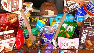 초코 덕후의 광기🔥 초코 과자탕 + 초코우유 말먹 당폭발 먹방 ASMR | CHOCOLATE SNACKS DESSERT MUKBANG