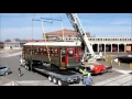 Arrival of Charlotte Trolley at the N C Transportation Museum