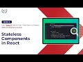 Stateless Components in React JS Functional Components Explained Urdu Tutorial