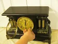 Restored Ingraham Black Mantel Clock