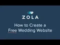 Zola Free Easy Wedding Website Templates How It Works