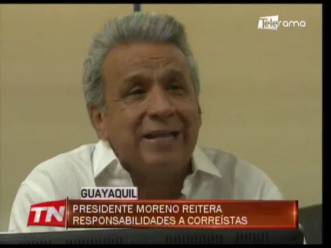 Moreno afirmó que tiene el respaldo de todas las instituciones del estado