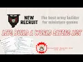 New Recruit Army Builder Warhammer 40K