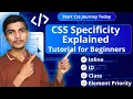 CSS Specificity Explained How CSS Chooses Styles Inline ID Class Element Priority 2026