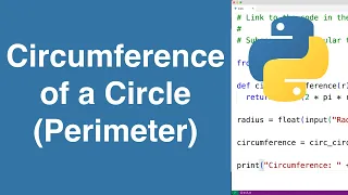 Circumference Of A Circle Perimeter Python Example