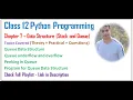 Data Structure - Stack and Queue Class 12 Computer Science with Python 35