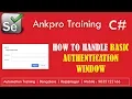 Selenium with C 45 - How to handle basic authentication window in selenium webdriver explained