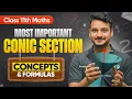 MOST IMPORTANT CONIC SECTION Concepts Formulas - in 20 Mins Class 11th Maths