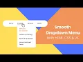 Build DROPDOWN With HTML CSS JS Beginner Friendly Step by Step Guide