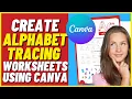 How To Create Alphabet Tracing Worksheets Using Canva Quick Easy
