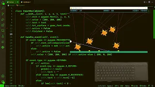 ASMR Programming - Coding 2d Game in Python in rain