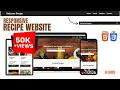 How To Make Recipe Website Using HTML CSS Responsive HTML CSS Website webcoding25