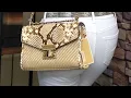 Michael Kors Medium straw python capsule rose flap crossbody