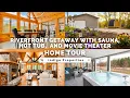 Riverfront Paradise with Sauna Hot Tub and Movie Theater in the White Mountains New Hampshire