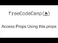 Access Props Using this props - React