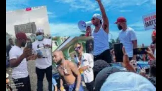 falz u0026 runtown leads endsars protest in lagos nigeria ft davido wizkid nairamarly tiwa savage
