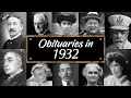 Obituary Famous Faces WE LOST in 1932