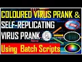 create different types of cool Self replicating virus pranks using batch script notepad