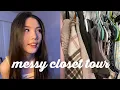 messy closet clean up tour vlog