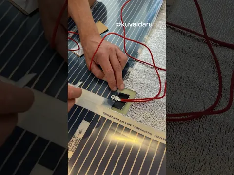 Монтаж и подключение инфракрасного теплого пола😎👍 #electrician #electrical #solarenergy