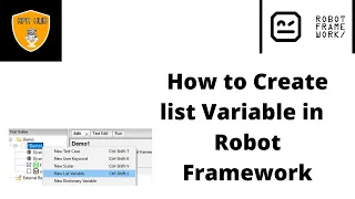 How to Create List Variable in Robot Framework List Variable Robot Framework Tutorial