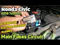 Honda civic 2015 to 2022 Main battery fuse blower fuse circuit of fuses