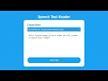 How to create Speech Text Reader using Html CSS JavaScript