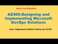 AZ-400 Lab Implement GitHub Actions for Azure Web Apps