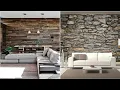 Gorgeous Stone Wall Design For Living Room Interior Decoration Fancy Stone Wall Cladding Designs