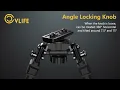 CVLIFE 6-9 Inches Tactical Rifle Bipod Adjustable Spring Return with 360 Degree Swivel Adapter