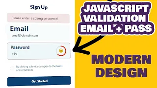 Email and Password Validation In Javascript Using Regex