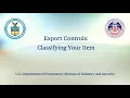 Export Controls Classifying Your Item