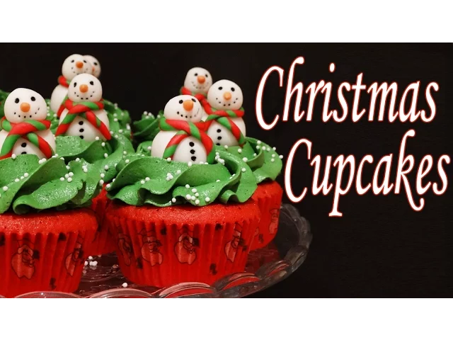 RECETA DE CUPCAKES DE NAVIDAD DECORADOS CON FONDANT