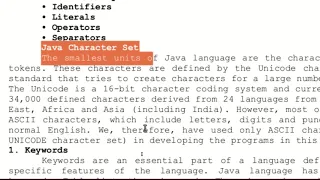 Java Tokens