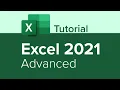 Excel 2021 Advanced Tutorial