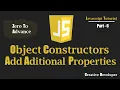 How To Add Aditional Property In Constructor Object Javascript Tutorial