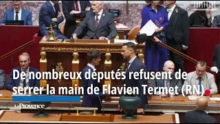 De nombreux deputes refusent de serrer la main a Flavien Termet RN