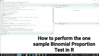 How to Perform a One Sample Binomial Proportion Test using R A Step by Step Guide