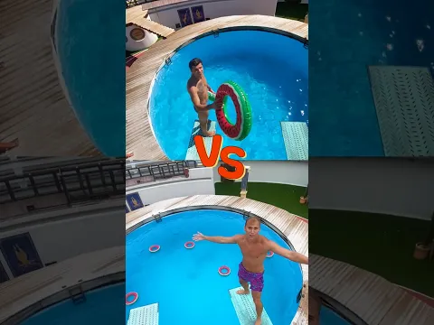 1 or 2?? #sport #pool #divng #funny #sittingonthedockofthebay #poolparty #duet #waterslide #extreme