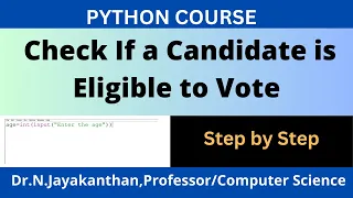 Python Program to Check If a Candidate is Eligible to Vote