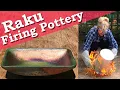 Raku firing Pottery