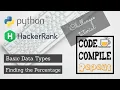 Python Finding the percentage Hackerrank Solution