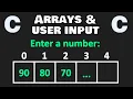 Initialize an array with user input in C