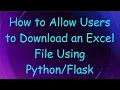 How to Allow Users to Download an Excel File Using