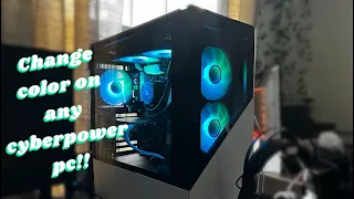 HOW CHANGE TO ANY COLOR ON CYBERPOWER PC RGB LIGHTING MOTHERBOARD CONTROL