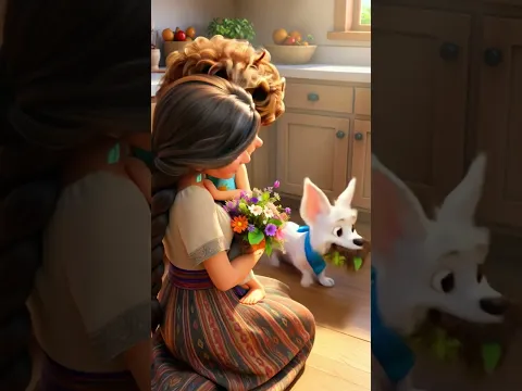 Las flores de pinky 💐  #cuentosinfantiles #perros #mama #animation