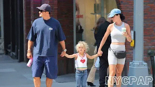 Katy Perry and Orlando Bloom take their daughter Daisy to Sloomoo in Soho Manhattan