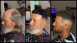 1 man 2 different Hairunits
