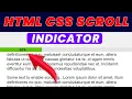 W3Schools - how to create a scroll indicator documentElement scrollHeight clientHeight hindi