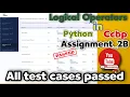 assignment - 2B ccbp logical operators in python Nxtwave assignments